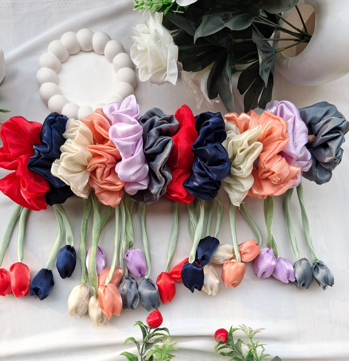 Tulip scrunchies
